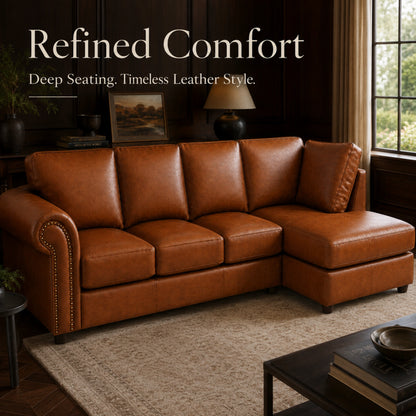 Brown 5 Seater Right hand facing