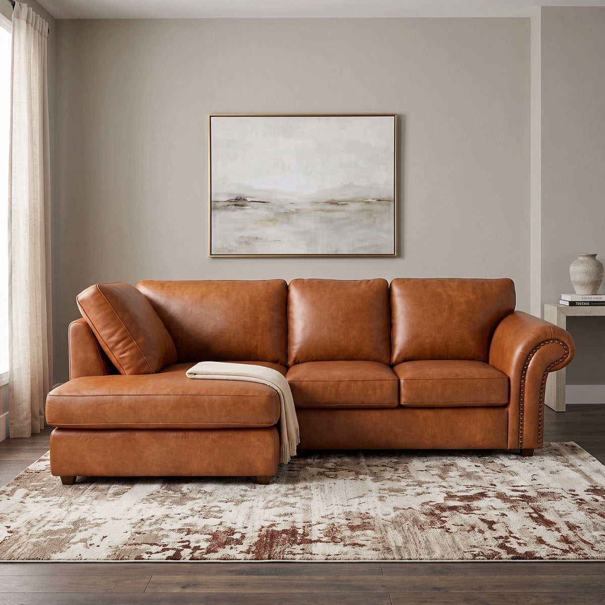 Brown 4 Seater Left Hand facing