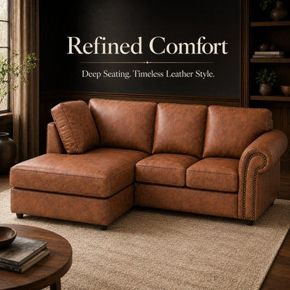 Brown 4 Seater Left Hand facing