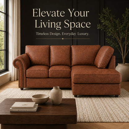 Brown 4 Seater Right Hand facing