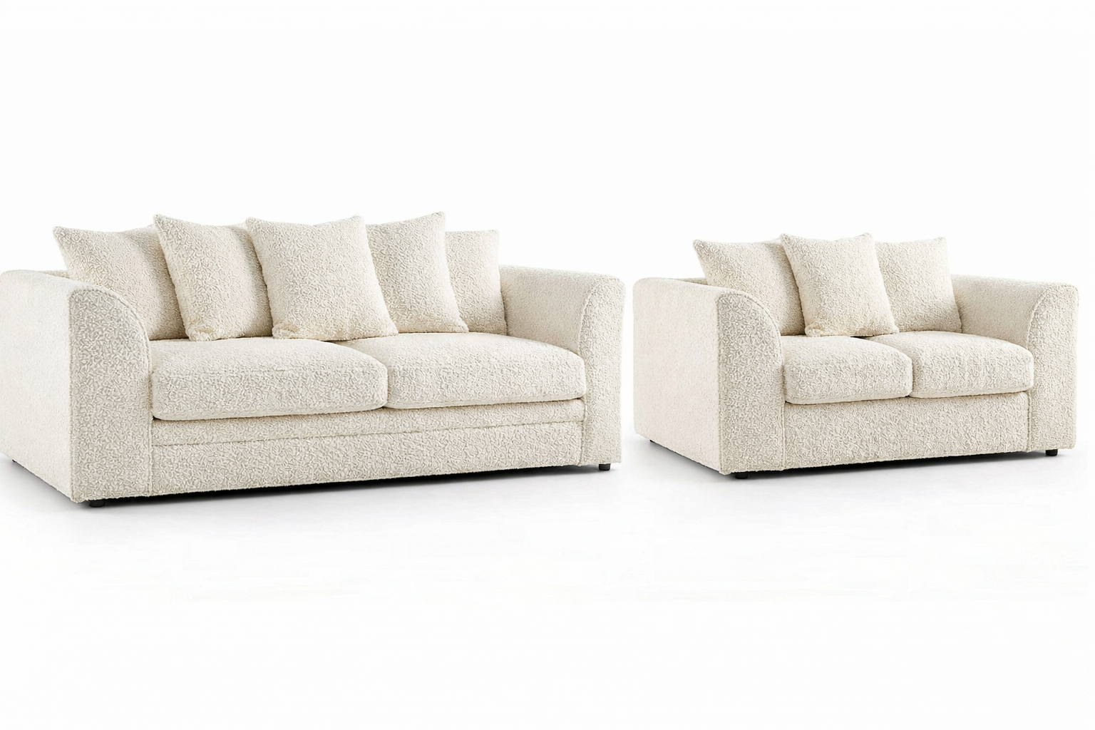 Boucle Fabric Sofa Set - Gamzo Outlet