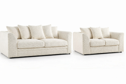 Boucle Fabric Sofa Set - Gamzo Outlet