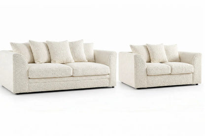 3 + 2 Seater Scatter back ivory