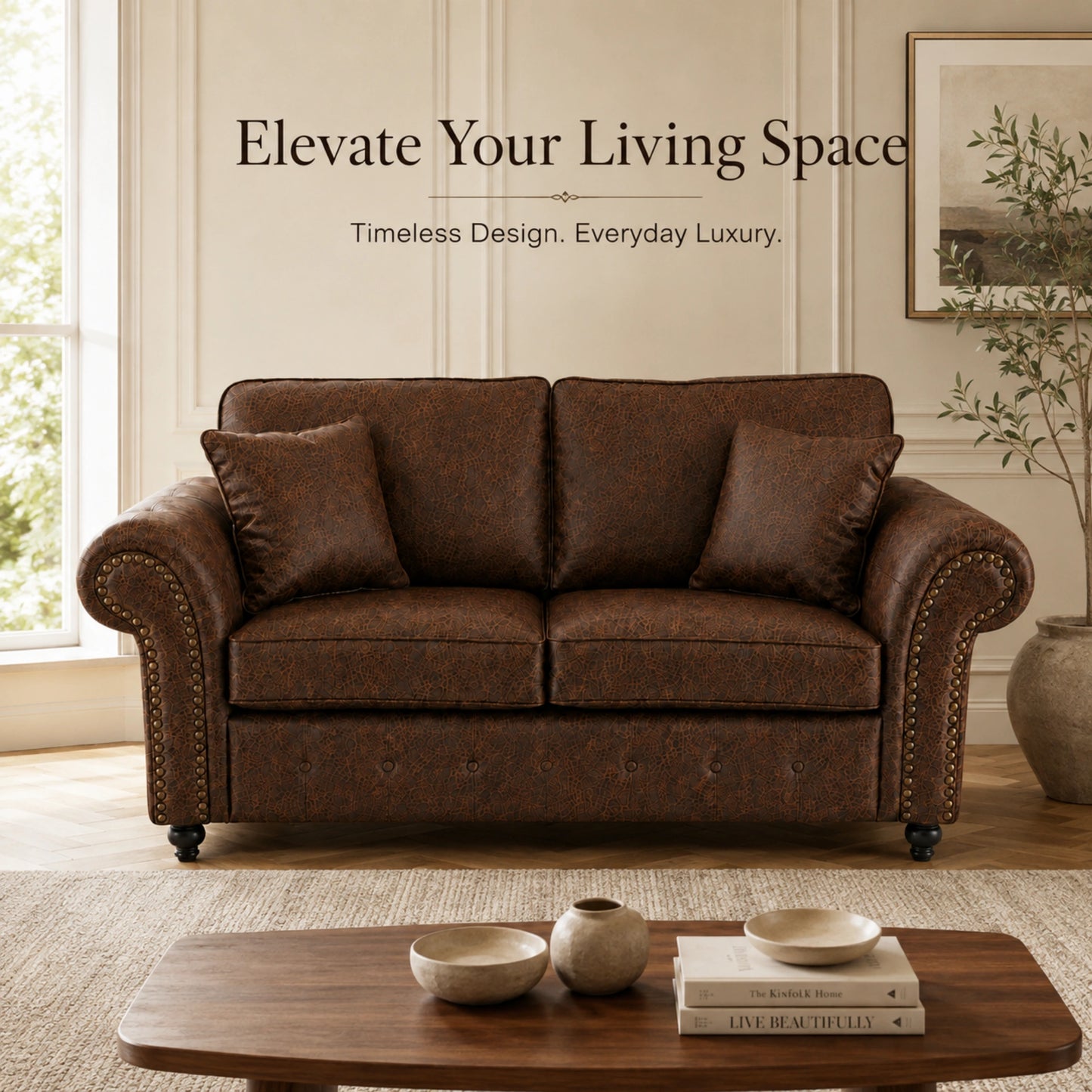 Chocolate Brown 2 Seater