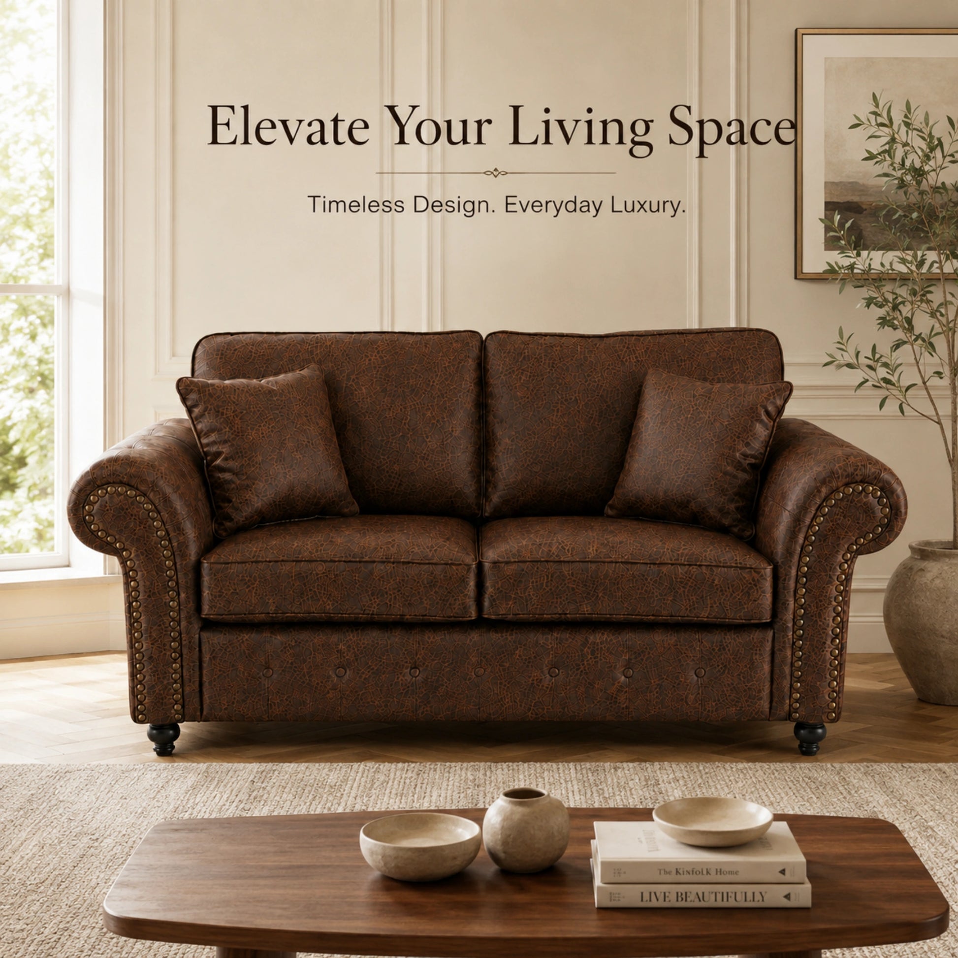 Chocolate Brown 2 Seater