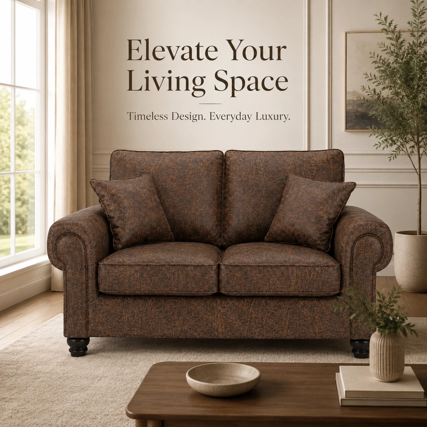 Chocolate Brown 2 Seater