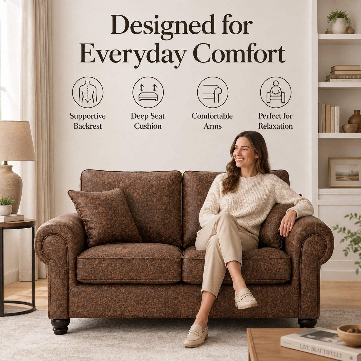 Chocolate Brown 2 Seater