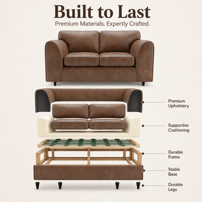Chocolate Brown 2 Seater