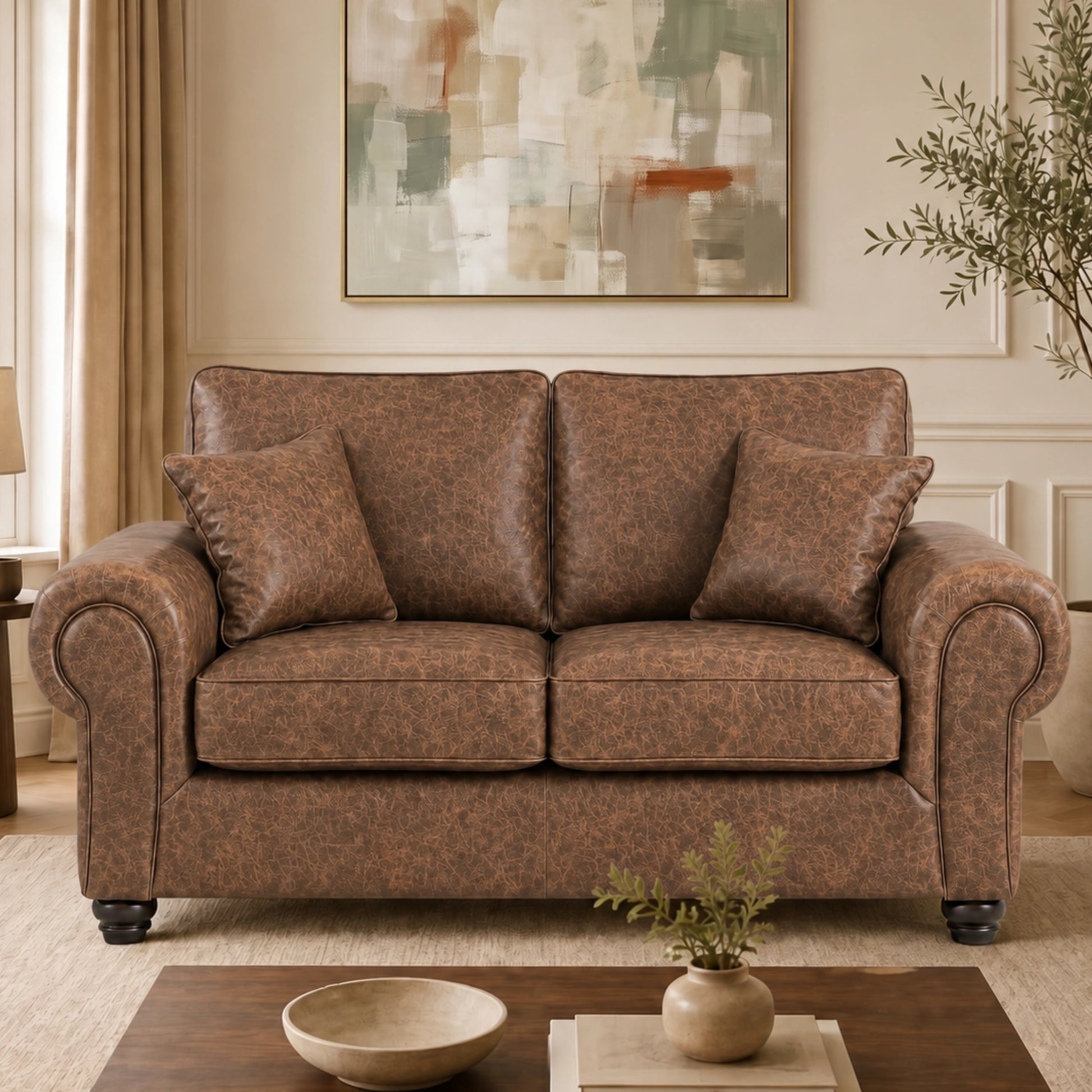 Chocolate Brown 2 Seater
