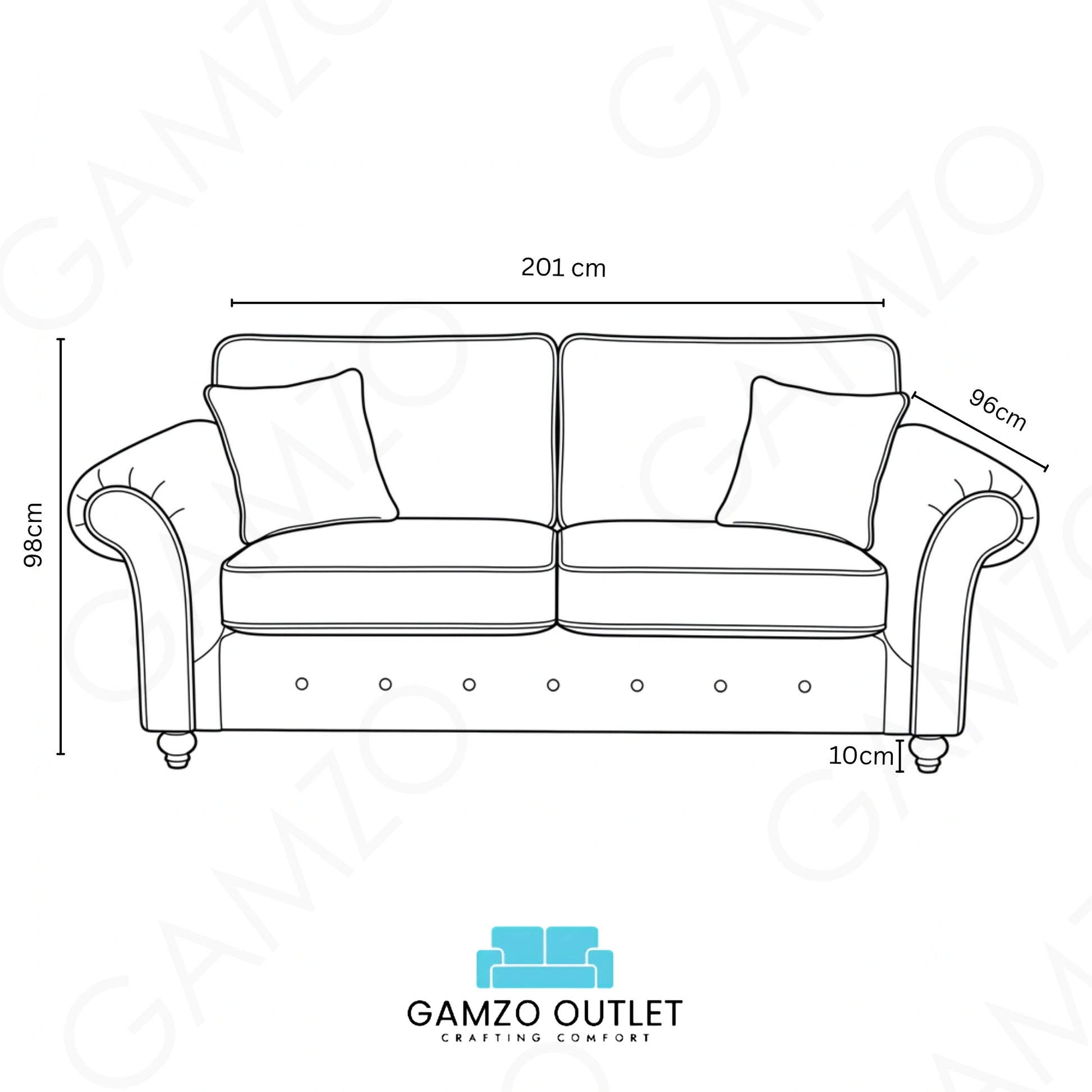 Chocolate Brown 3 seater