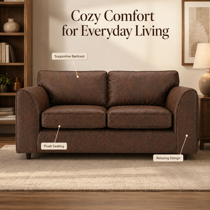 Chocolate Brown 3 Seater
