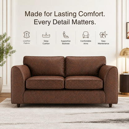 Chocolate Brown 3 Seater