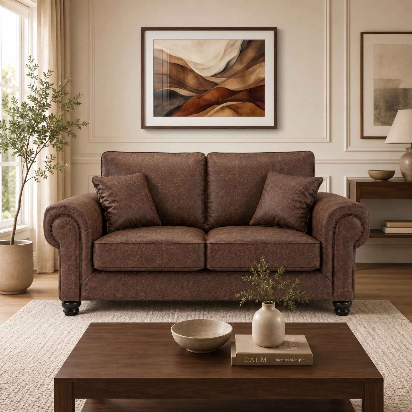 Wilcot Full Back Leather Sofa