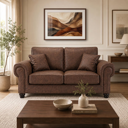 Wilcot Full Back Leather Sofa