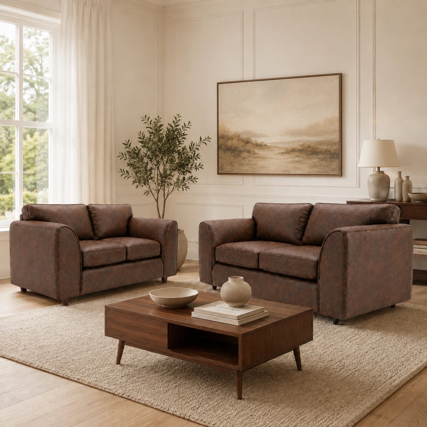 Chocolate Brown 3+2 Seater