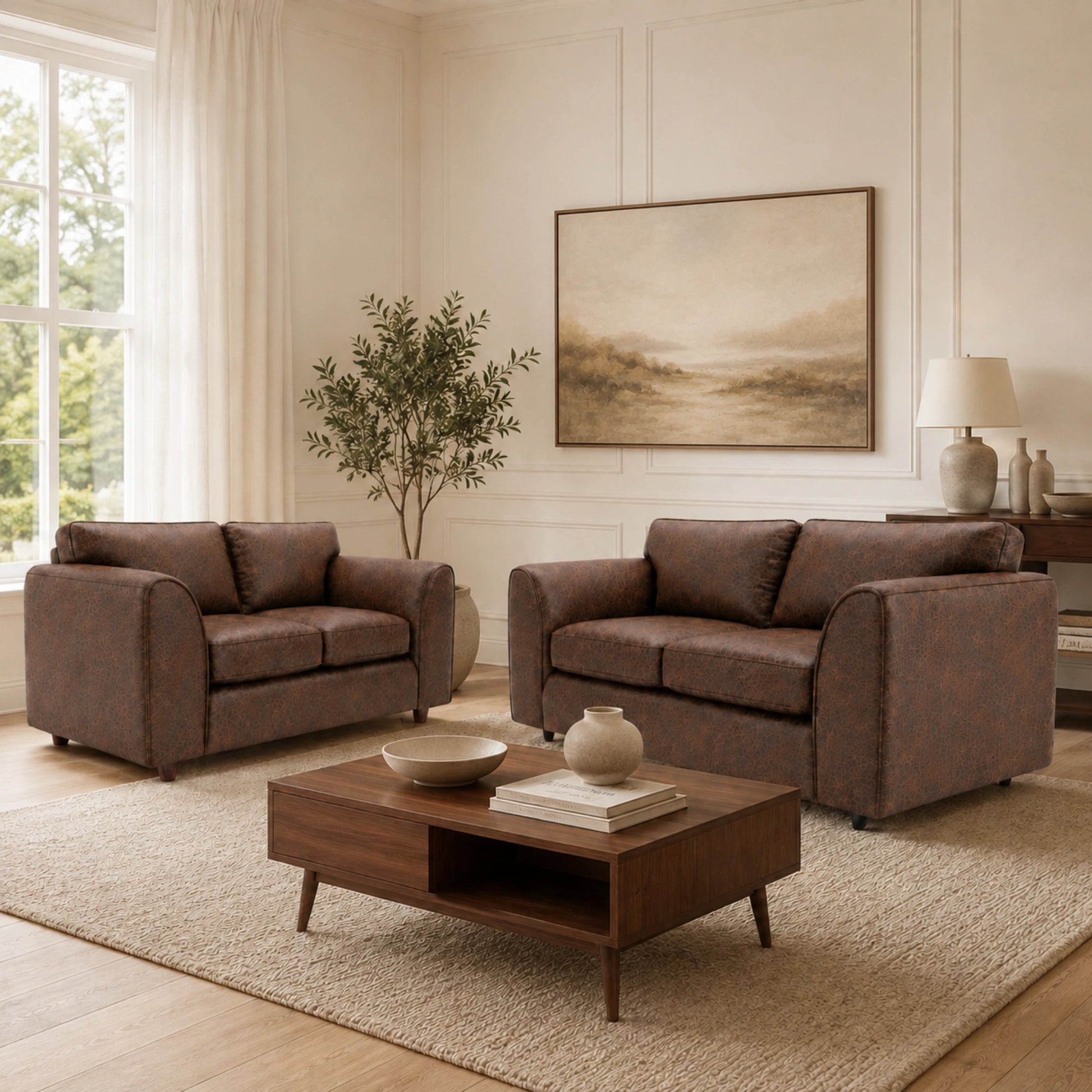 Chocolate Brown 3+2 Seater
