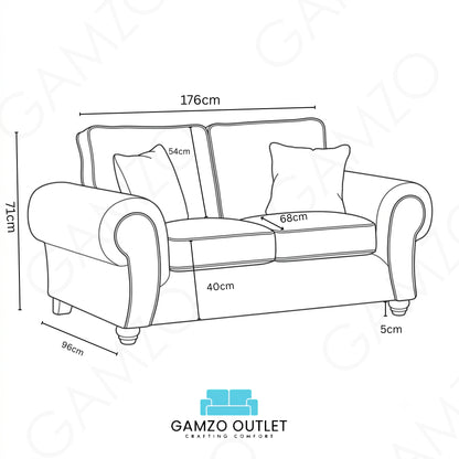 Chocolate Brown 3+2 Seater