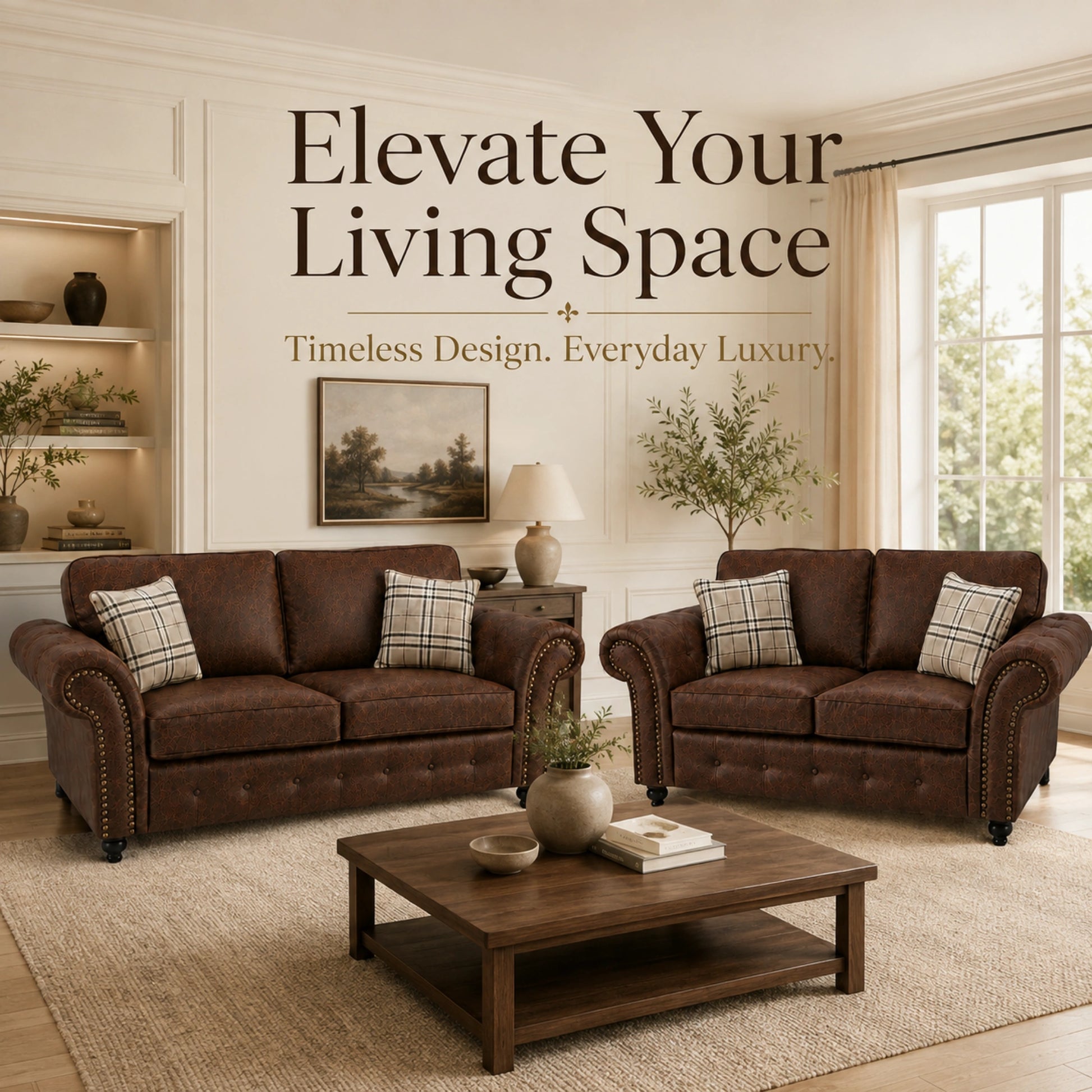Chocolate Brown 3+2 Seater