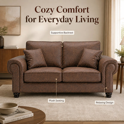Chocolate Brown 3+2 Seater