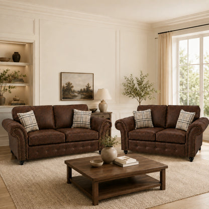 Oakland Leather Sofa Set