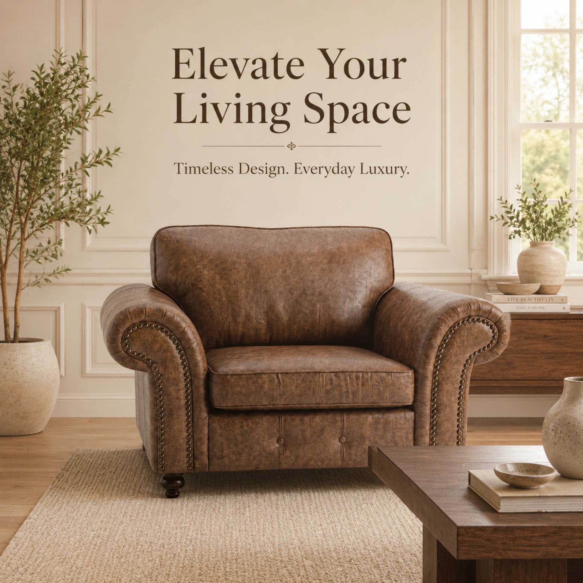 Chocolate Brown Armchair