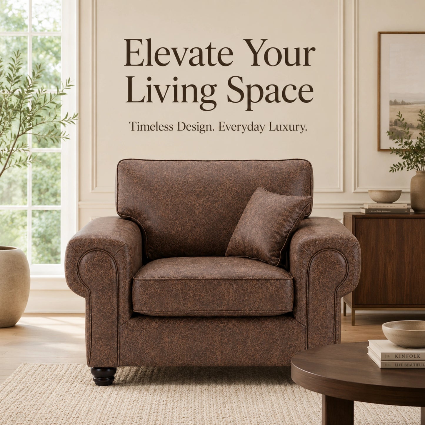 Chocolate Brown Armchair