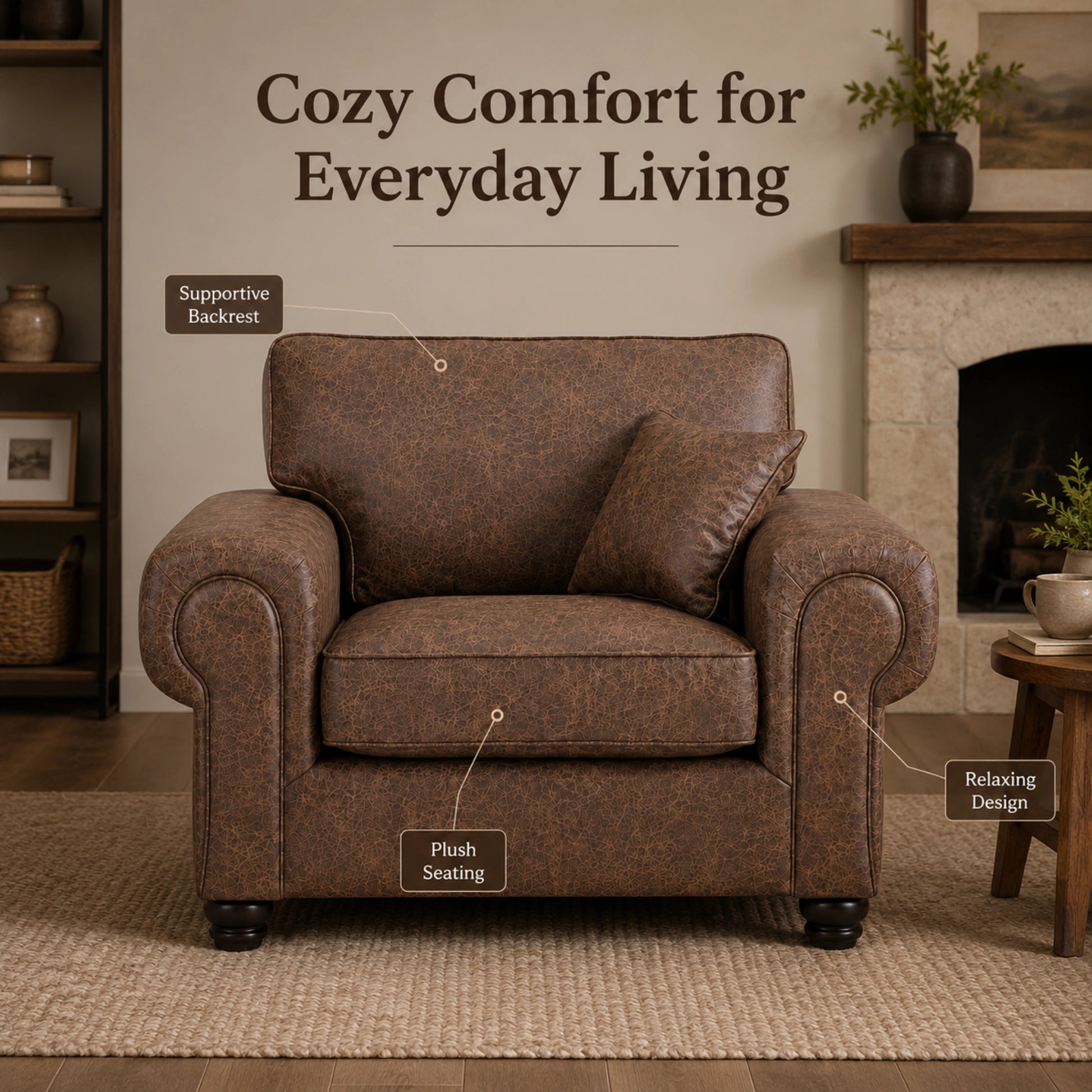 Chocolate Brown Armchair
