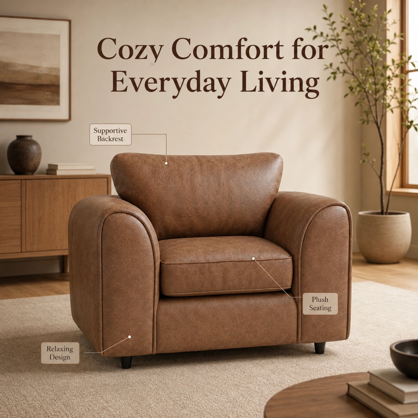 Chocolate Brown Armchair
