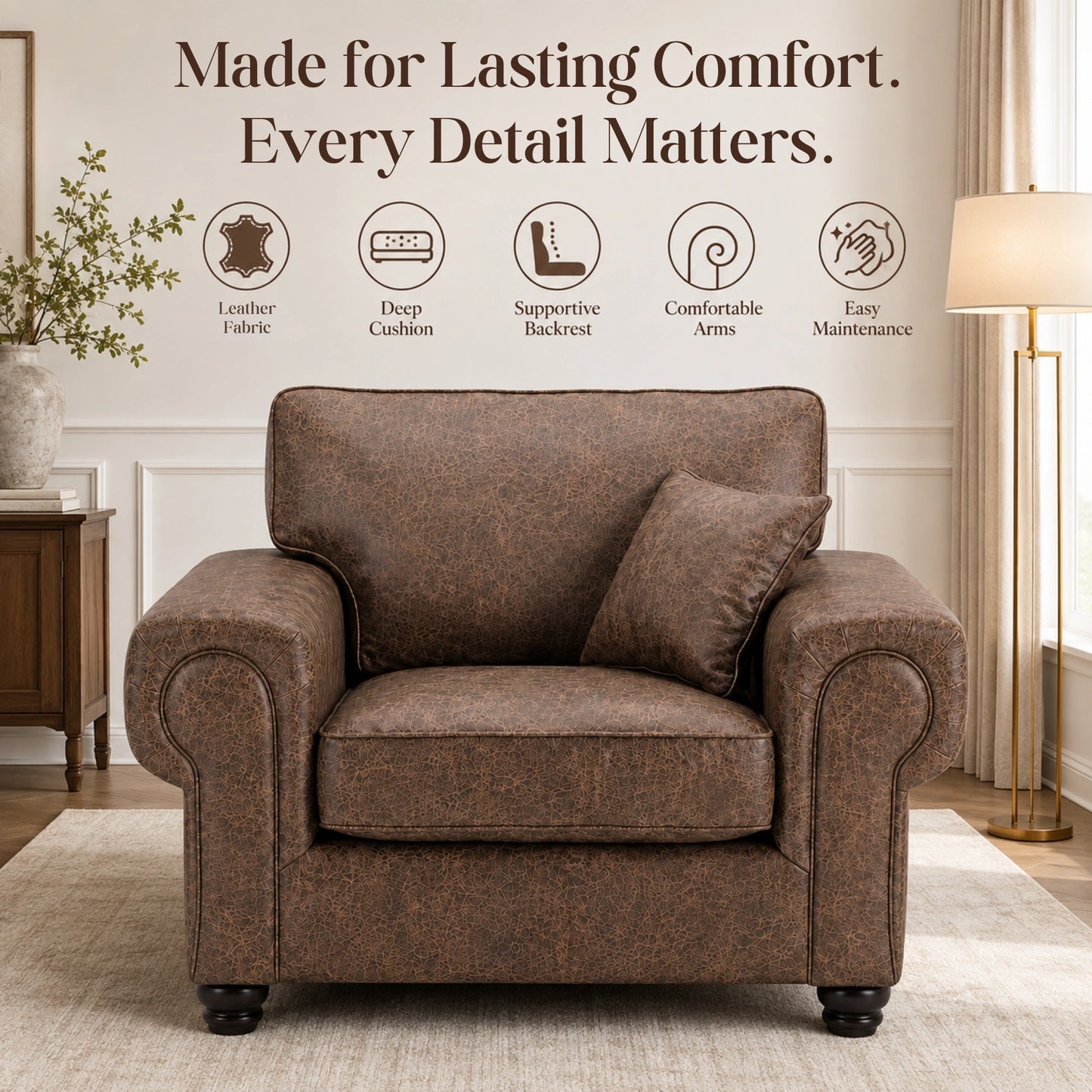 Chocolate Brown Armchair