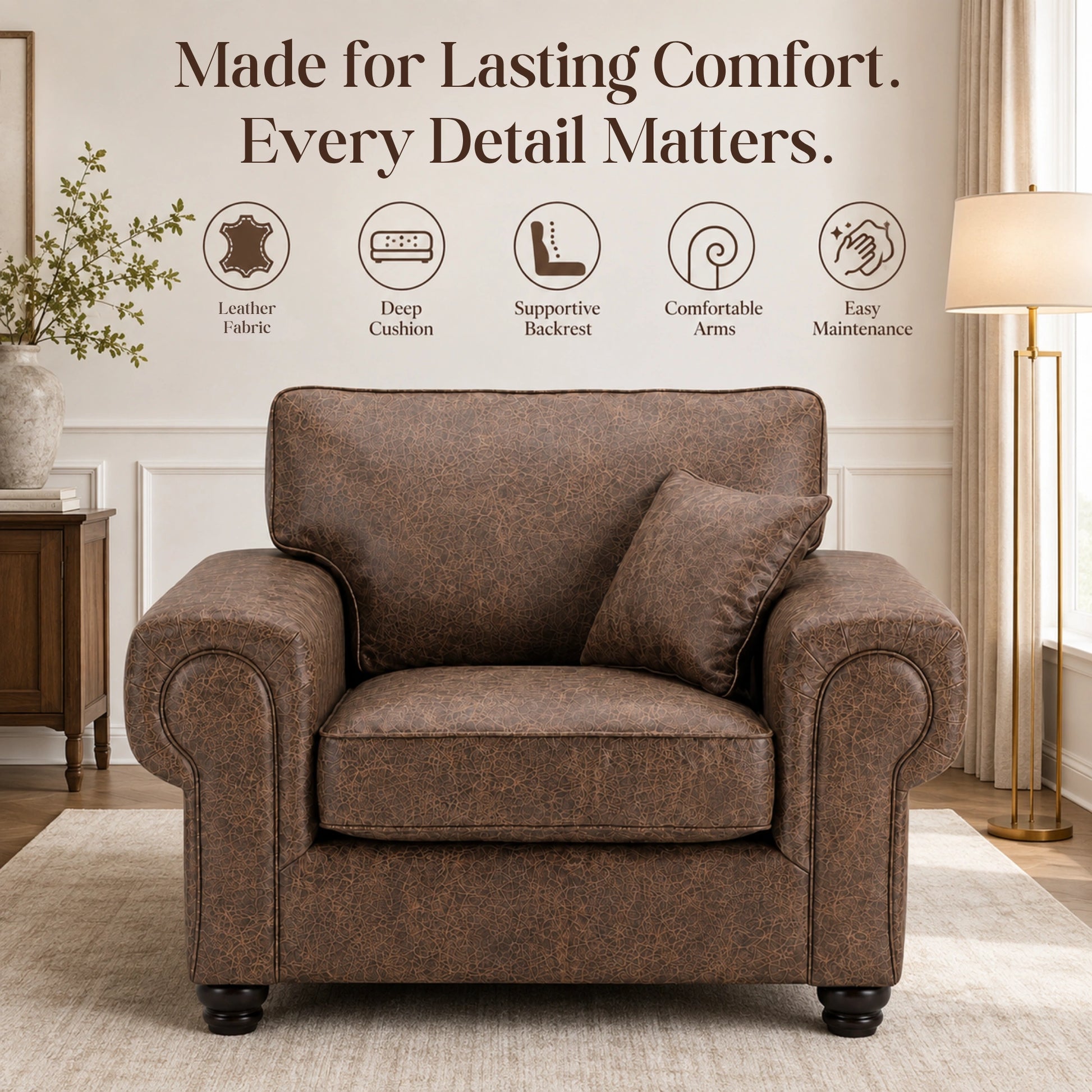 Chocolate Brown Armchair