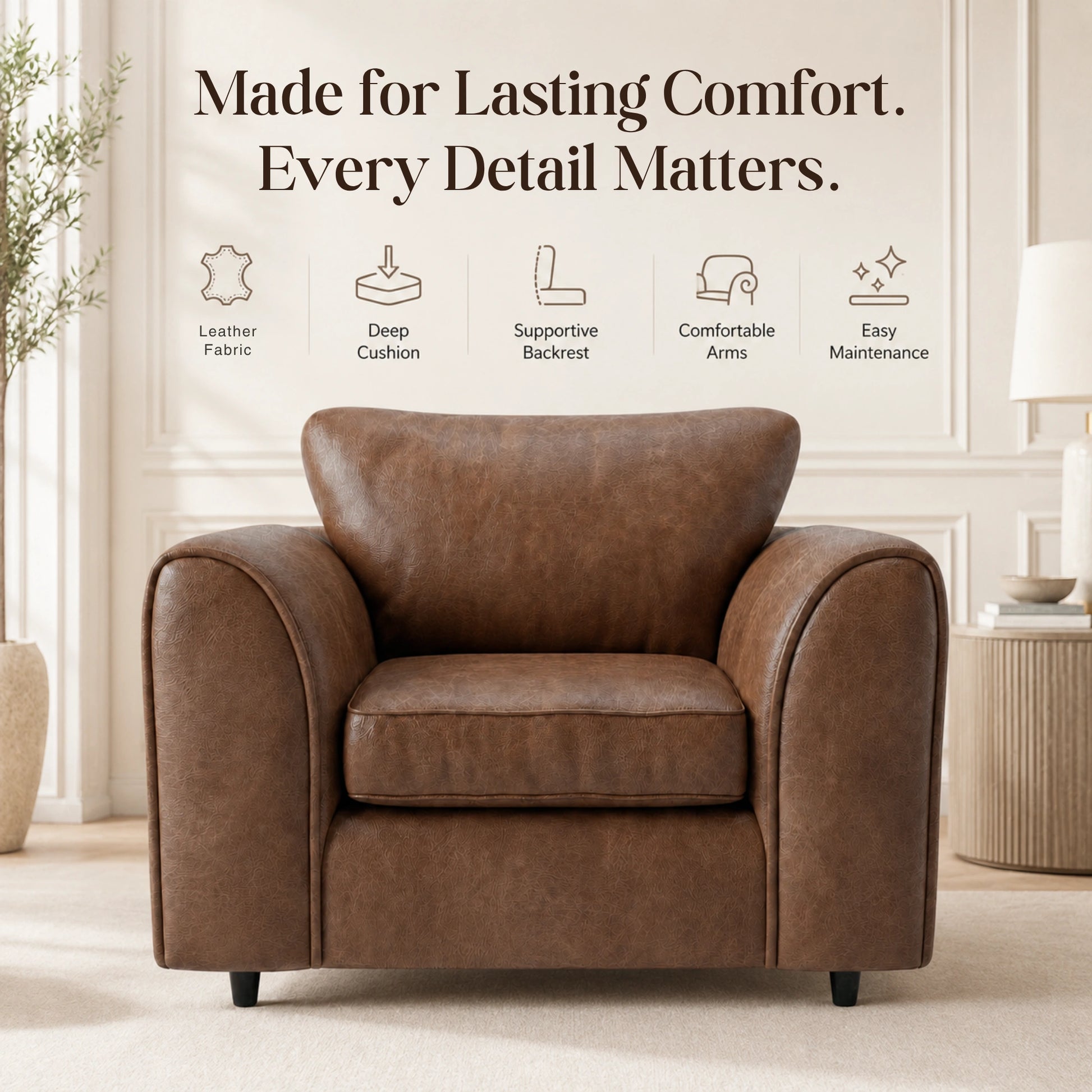 Chocolate Brown Armchair