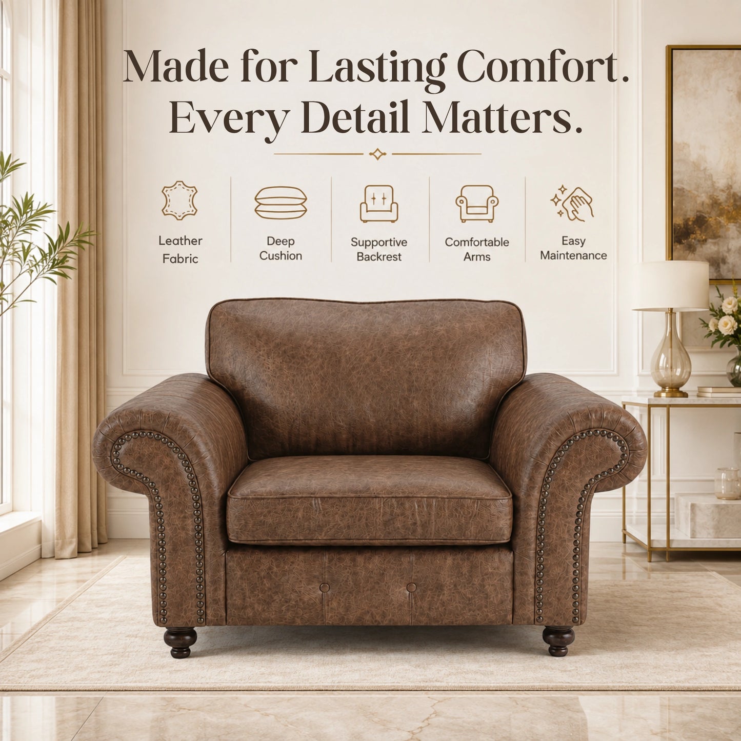 Chocolate Brown Armchair