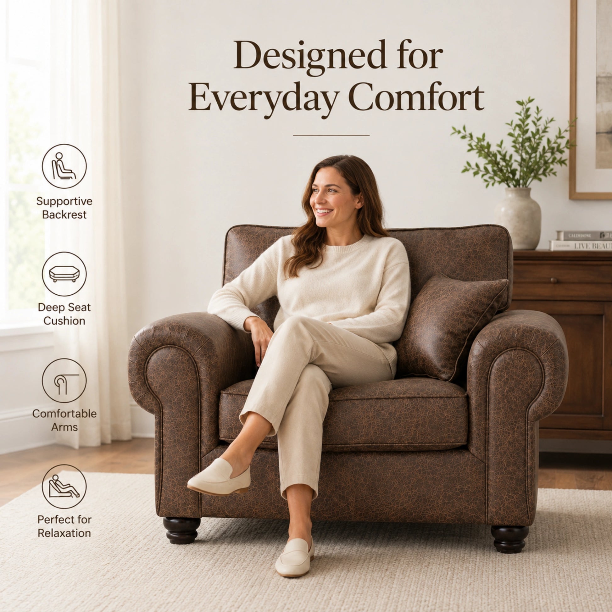 Chocolate Brown Armchair