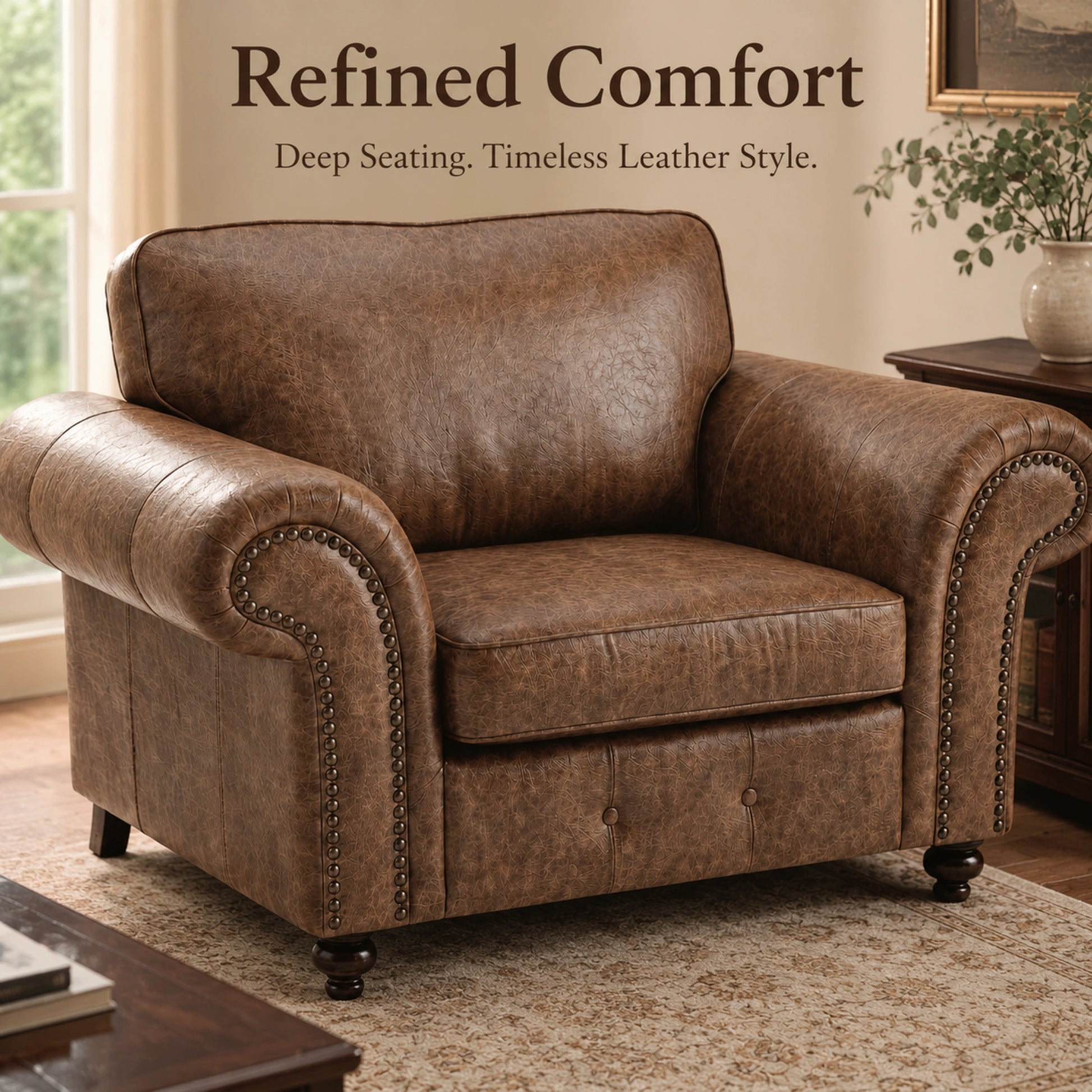 Chocolate Brown Armchair