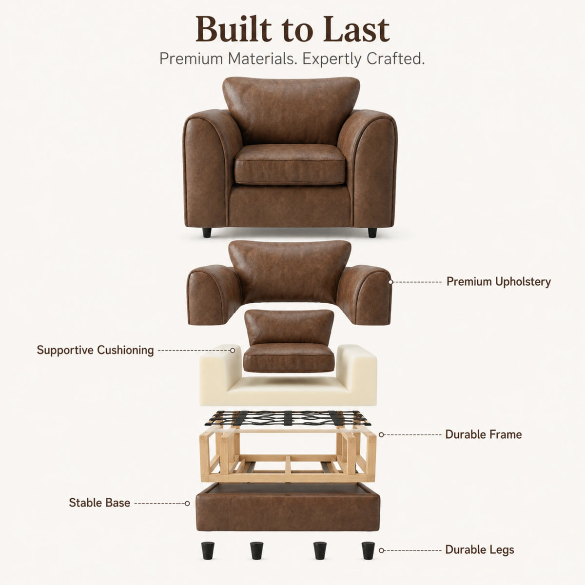 Chocolate Brown Armchair