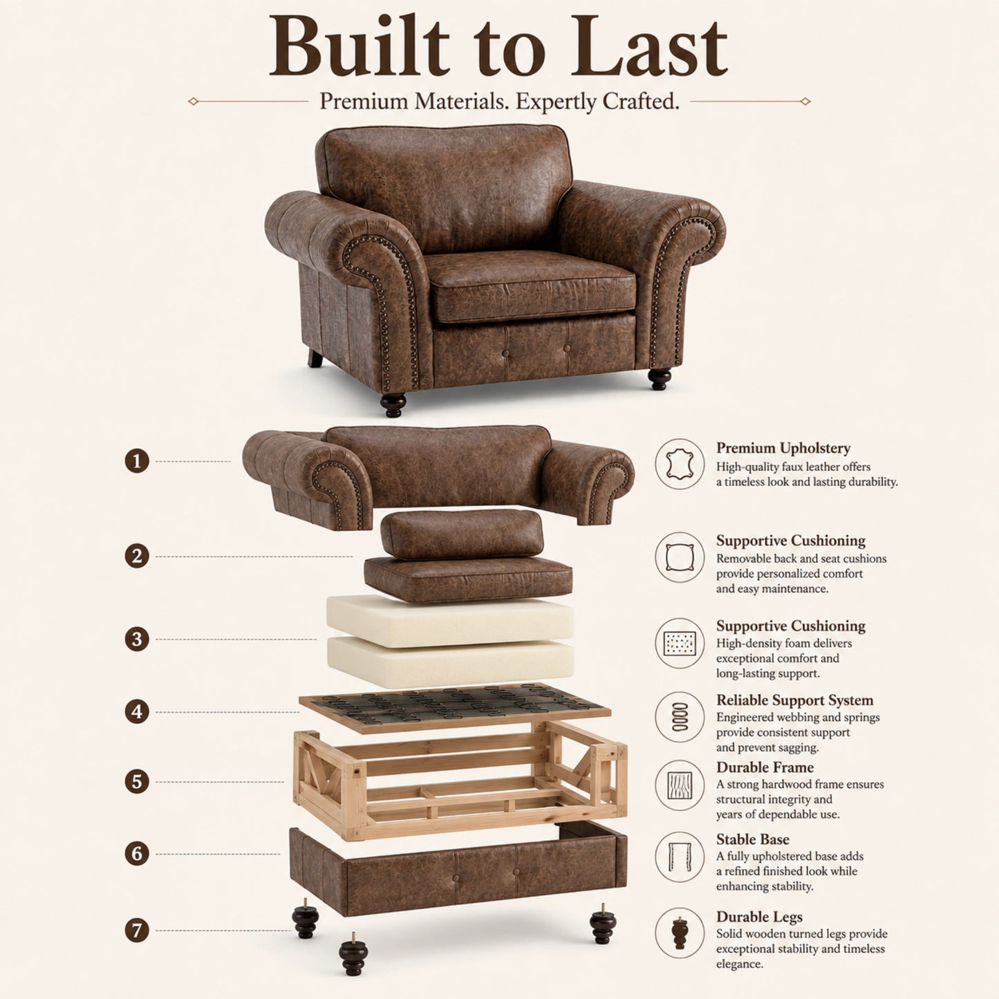 Chocolate Brown Armchair