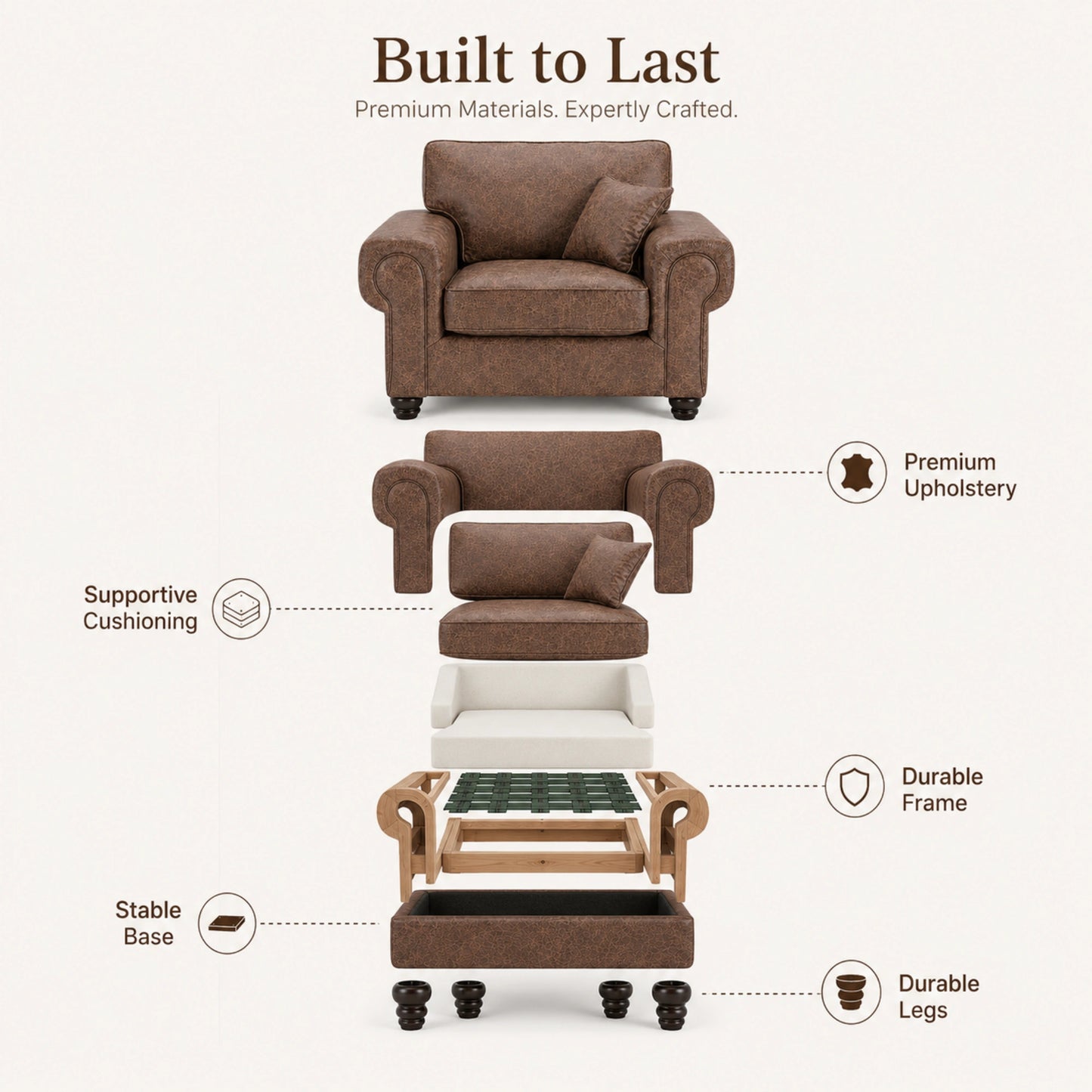 Chocolate Brown Armchair