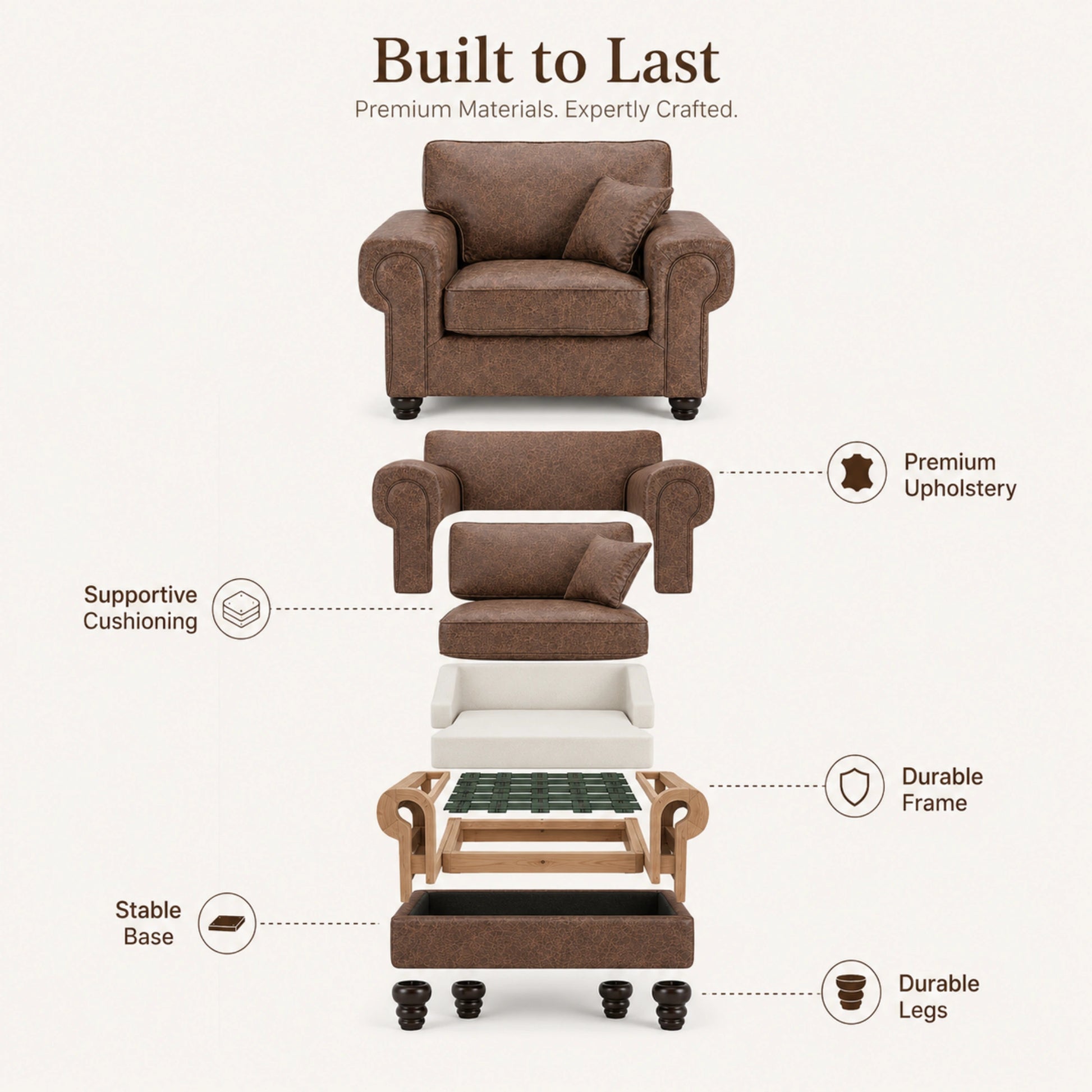 Chocolate Brown Armchair