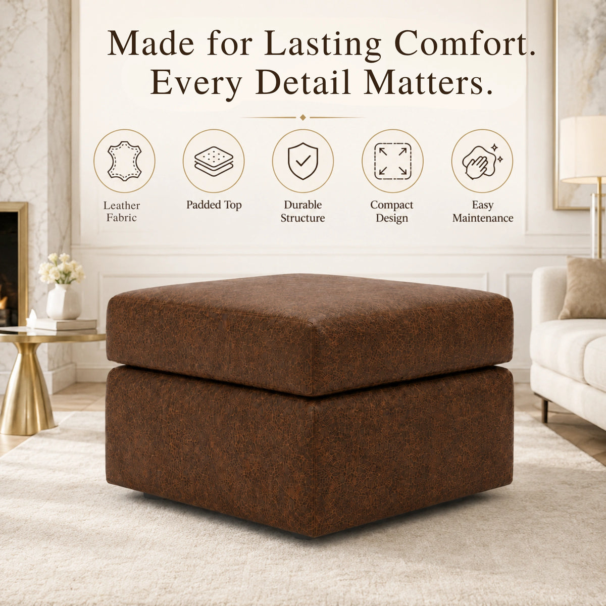 ChocolateBrown-Footstool