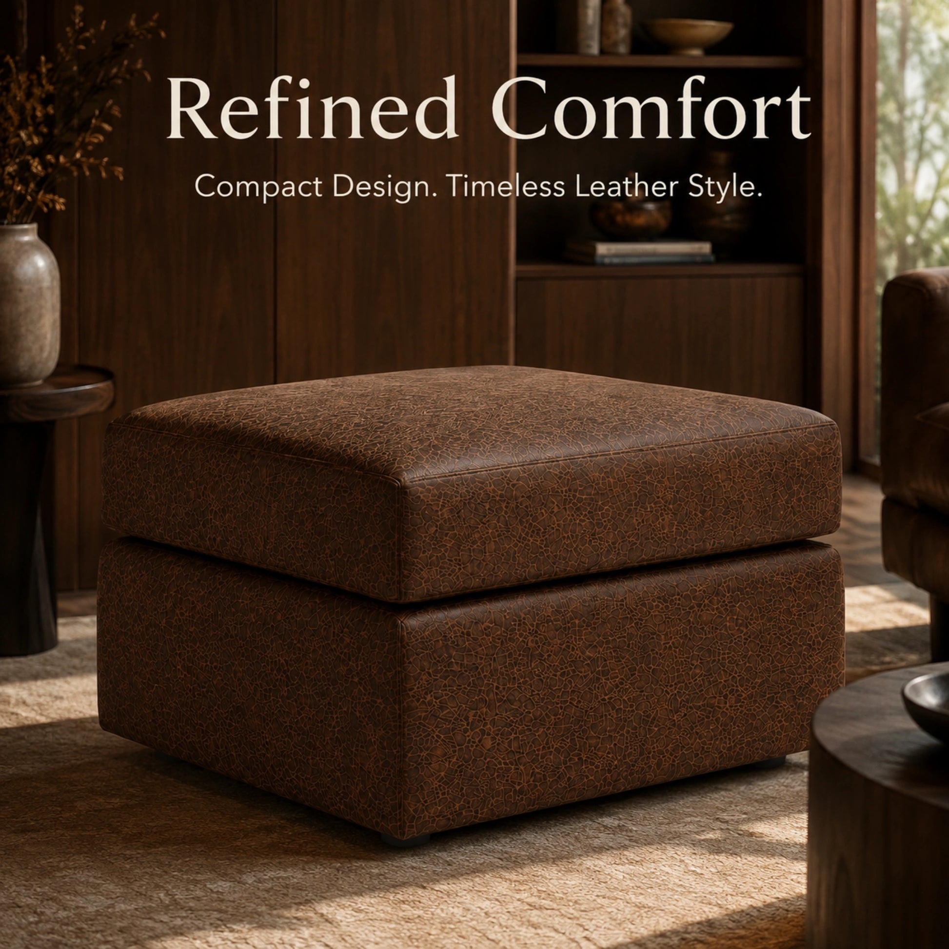 Chocolate Brown Footstool