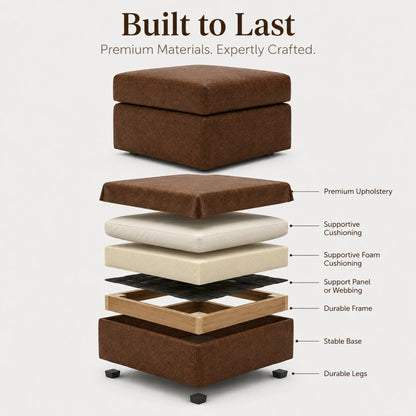 Chocolate Brown Footstool