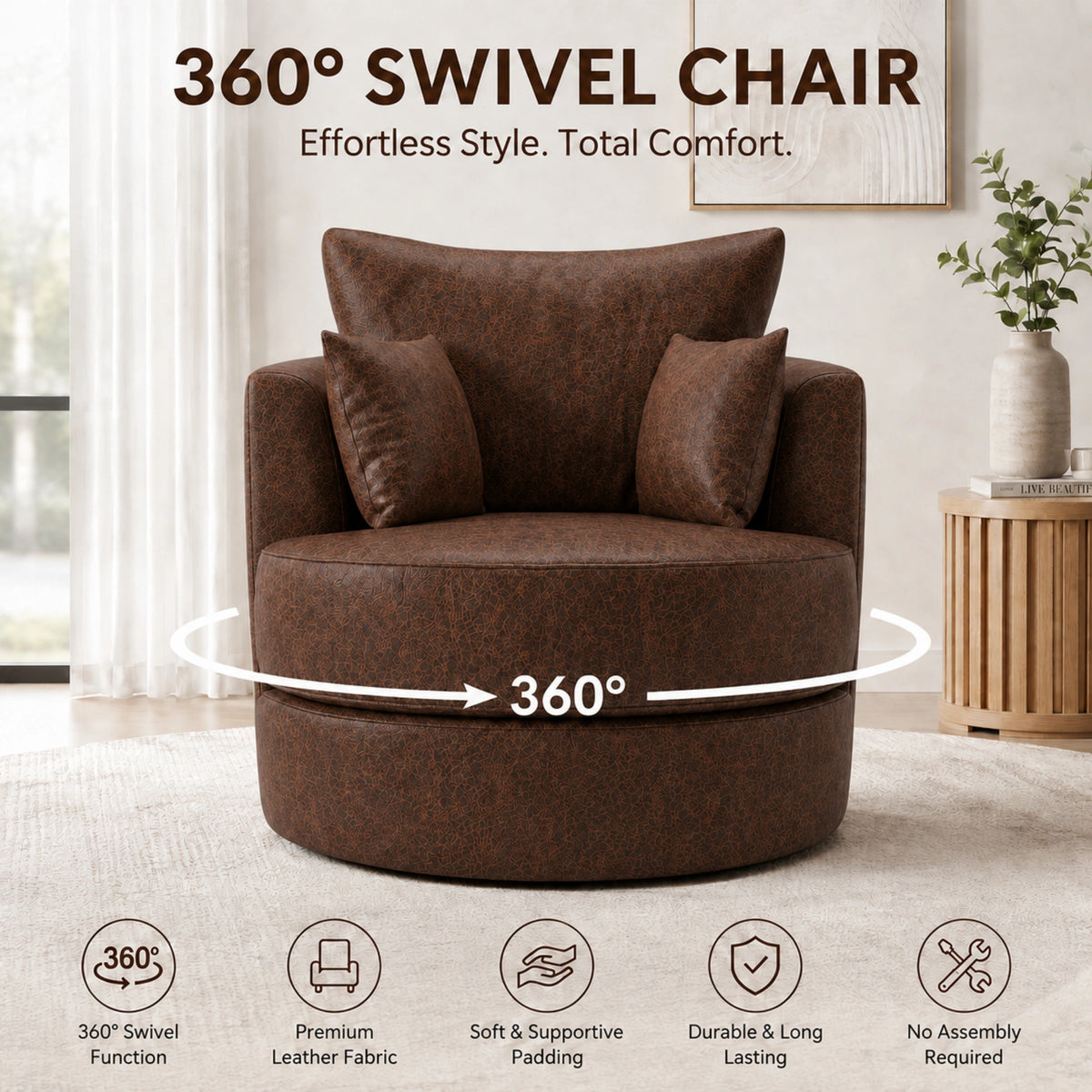 Chocolate Brown SwivelChair