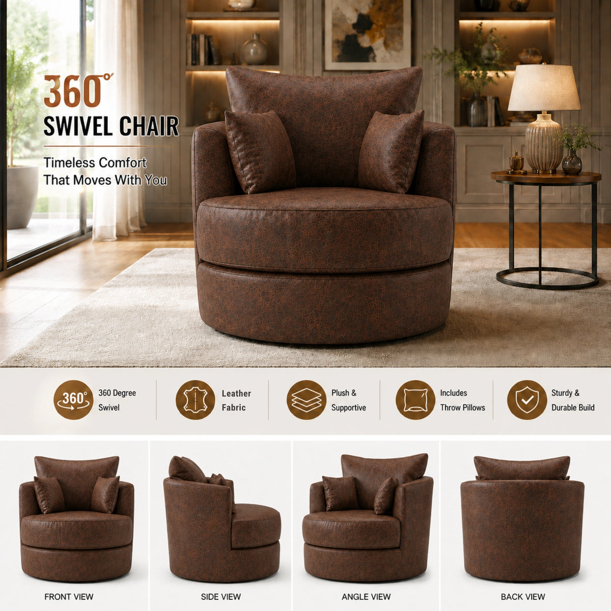 Chocolate Brown SwivelChair