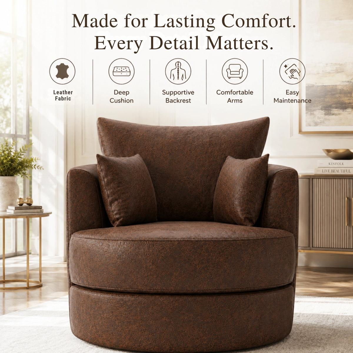 Chocolate Brown SwivelChair