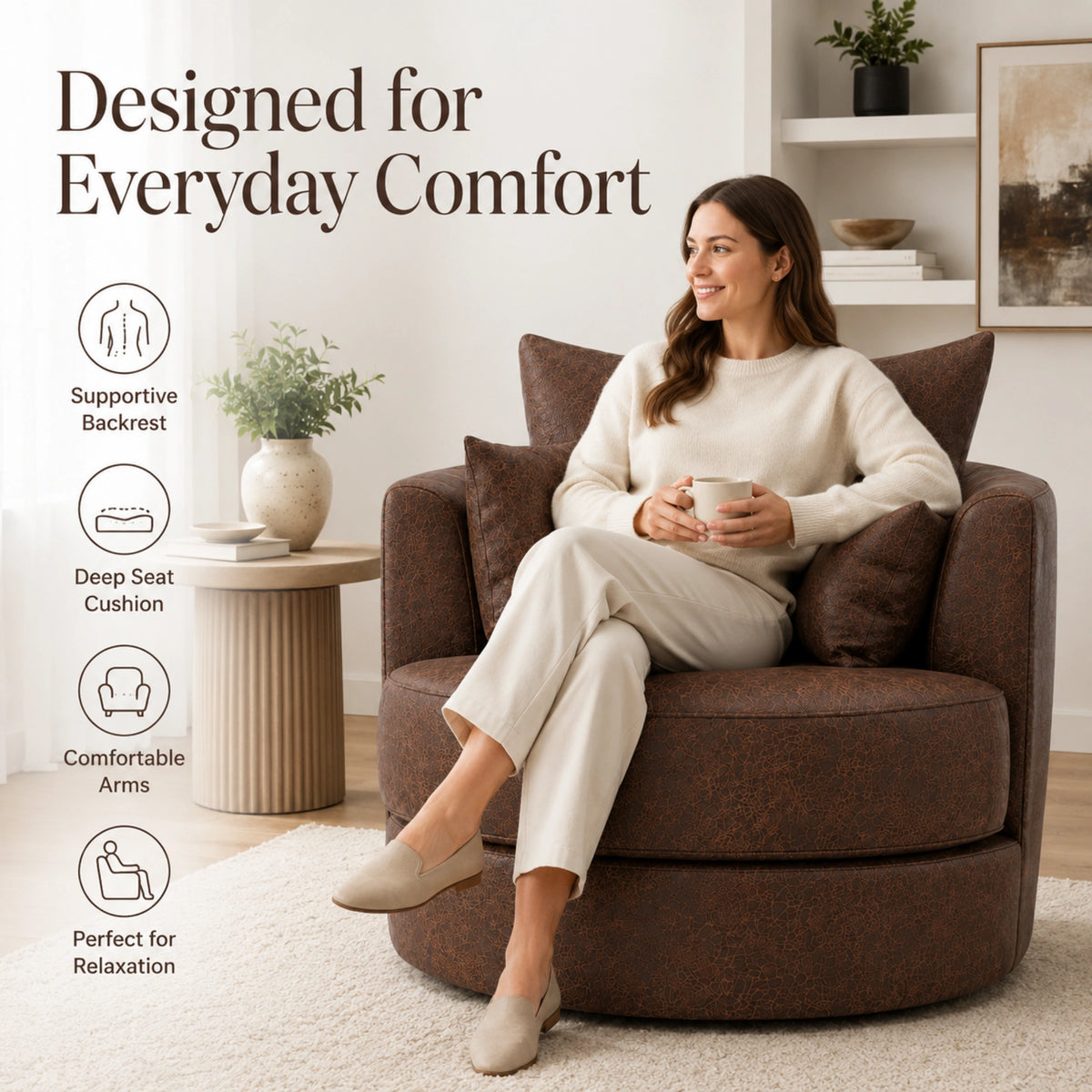 Chocolate Brown SwivelChair