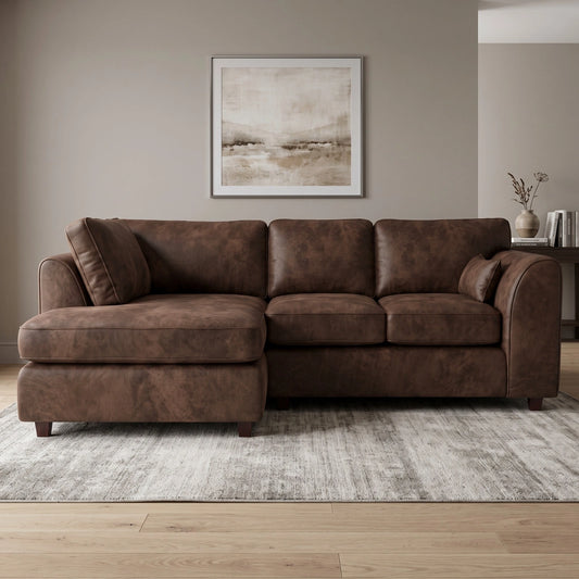 Chocolate Brown | 4 Seater | Left Hand Facing