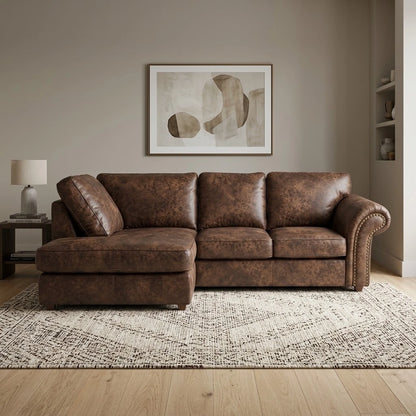 Chocolate Brown 4 Seater Left Hand facing
