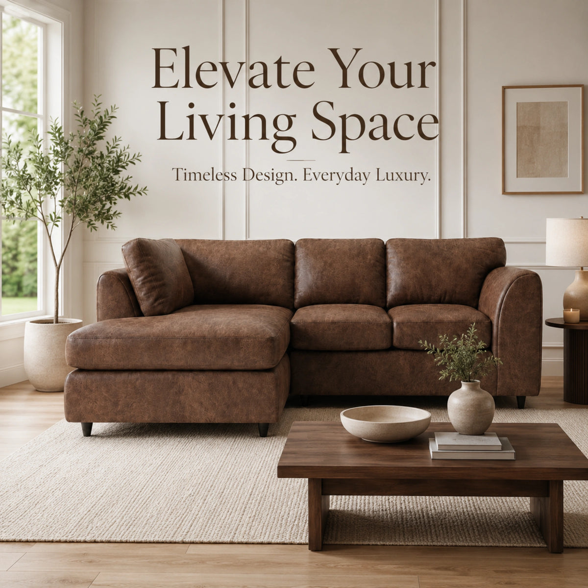Chocolate Brown | 4 Seater | Left Hand Facing