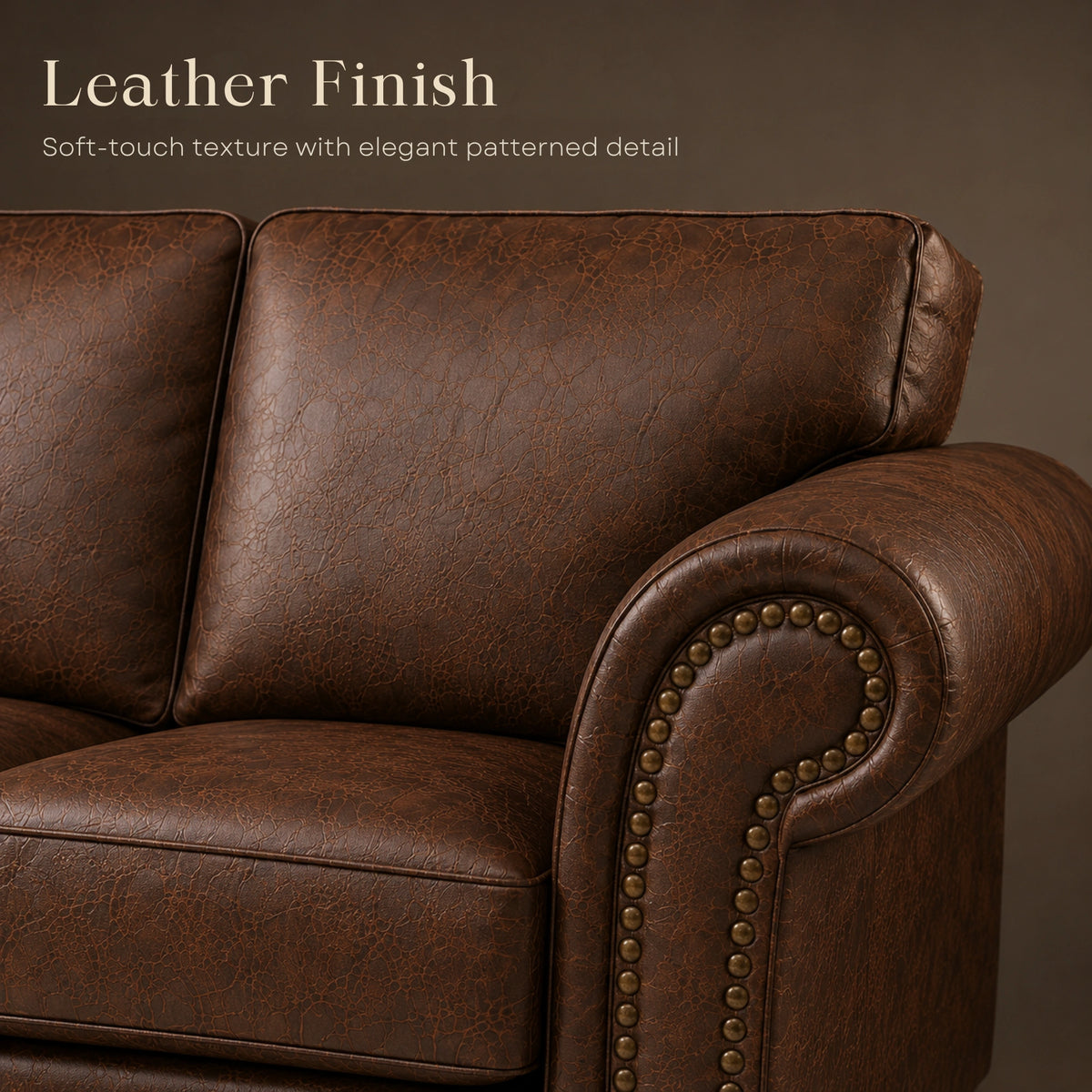 Chocolate Brown 4 Seater Left Hand facing