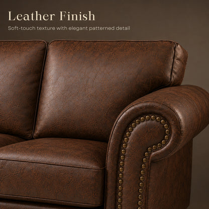 Chocolate Brown 4 Seater Left Hand facing